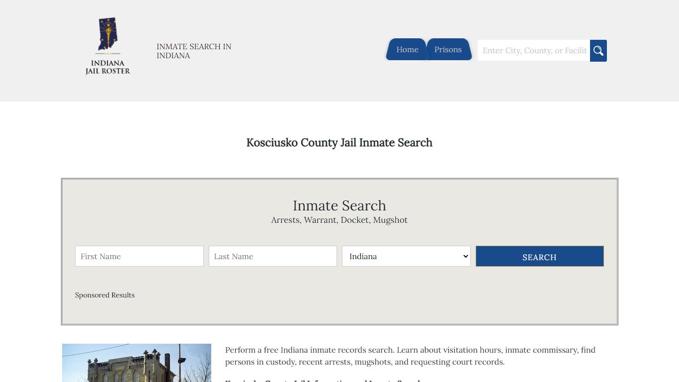 Kosciusko County Jail Inmate Search | Indiana Jail Roster